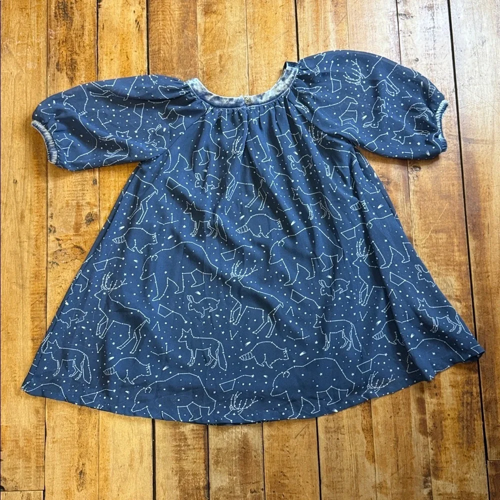 OshKosh dress size 4T constellation dress lined winter blue